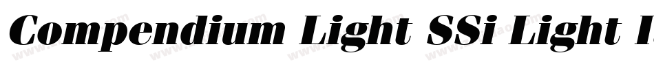 Compendium Light SSi Light Italic字体转换